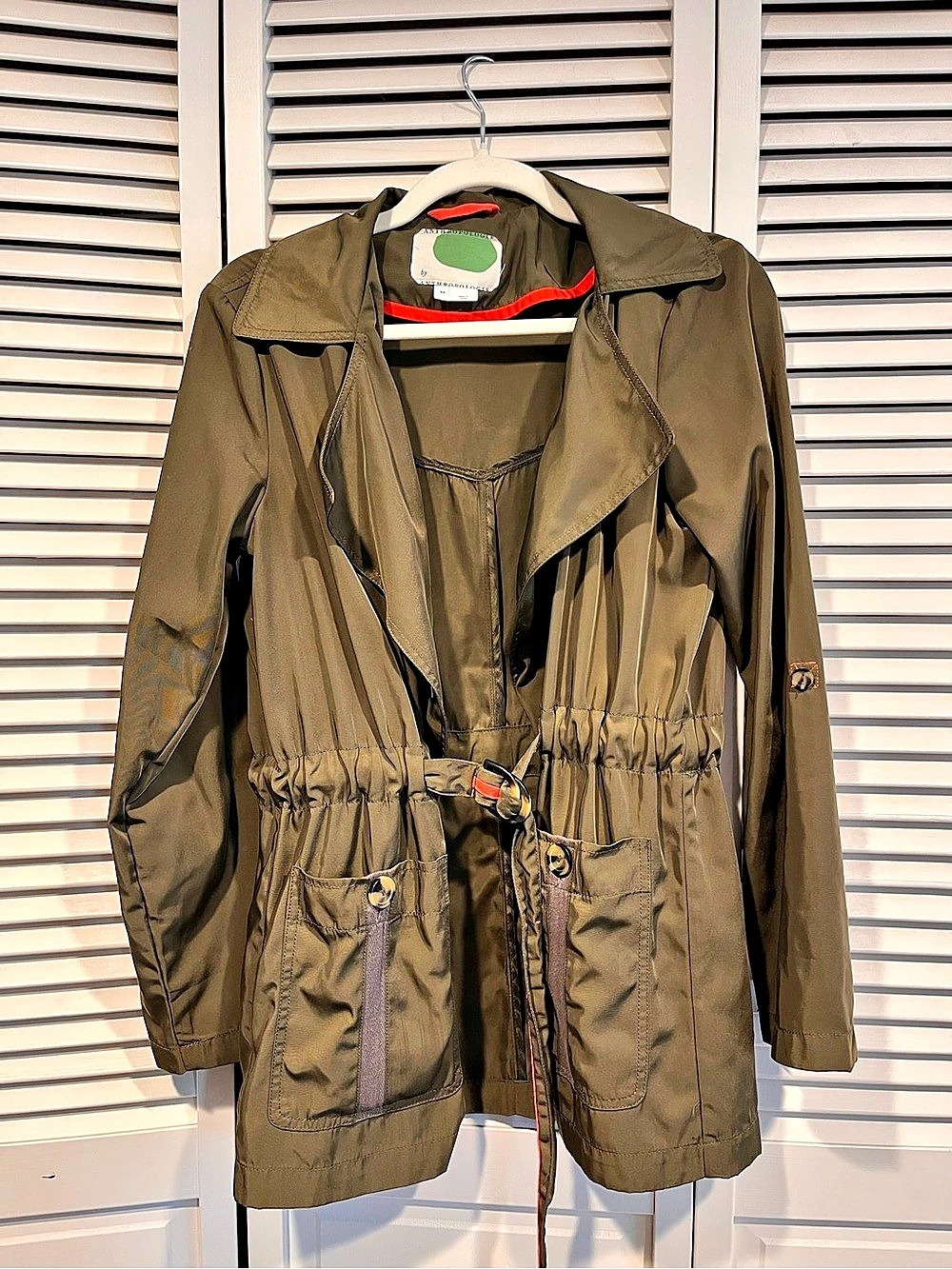 Anthropologie Utility Jacket in Green Size XS Like New